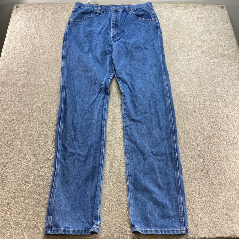 Wrangler Five Star Premium Denim Jeans Mens 36x36 Blue Straight Leg